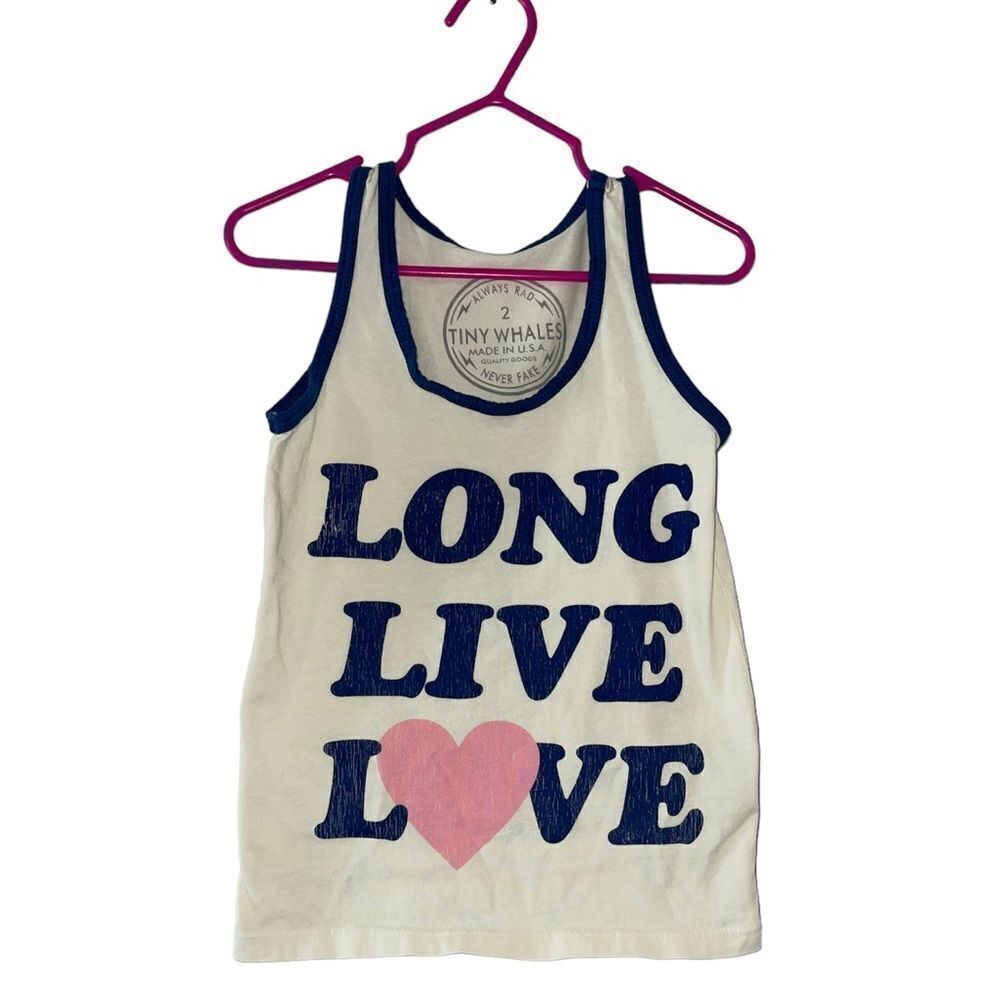 💜 Tiny whales tank top long live love